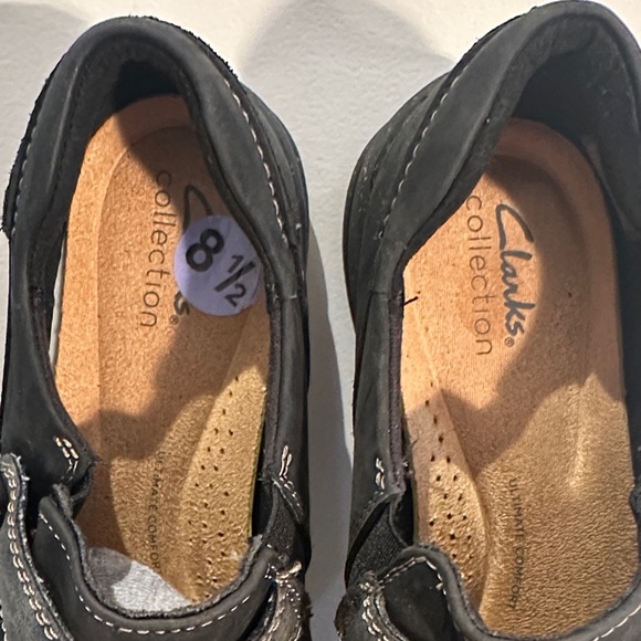 Clarks Roseville NEW Slip-On Loafers Blk Recycled Soles Store Display Size 8.5 - Picture 3 of 11